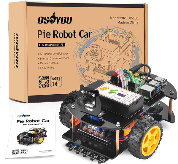 165セットーOSOYOO ロボットカー キット スマートカー Raspberry Pi 3B B+ ZeroW対応 STEM教育用DI – 