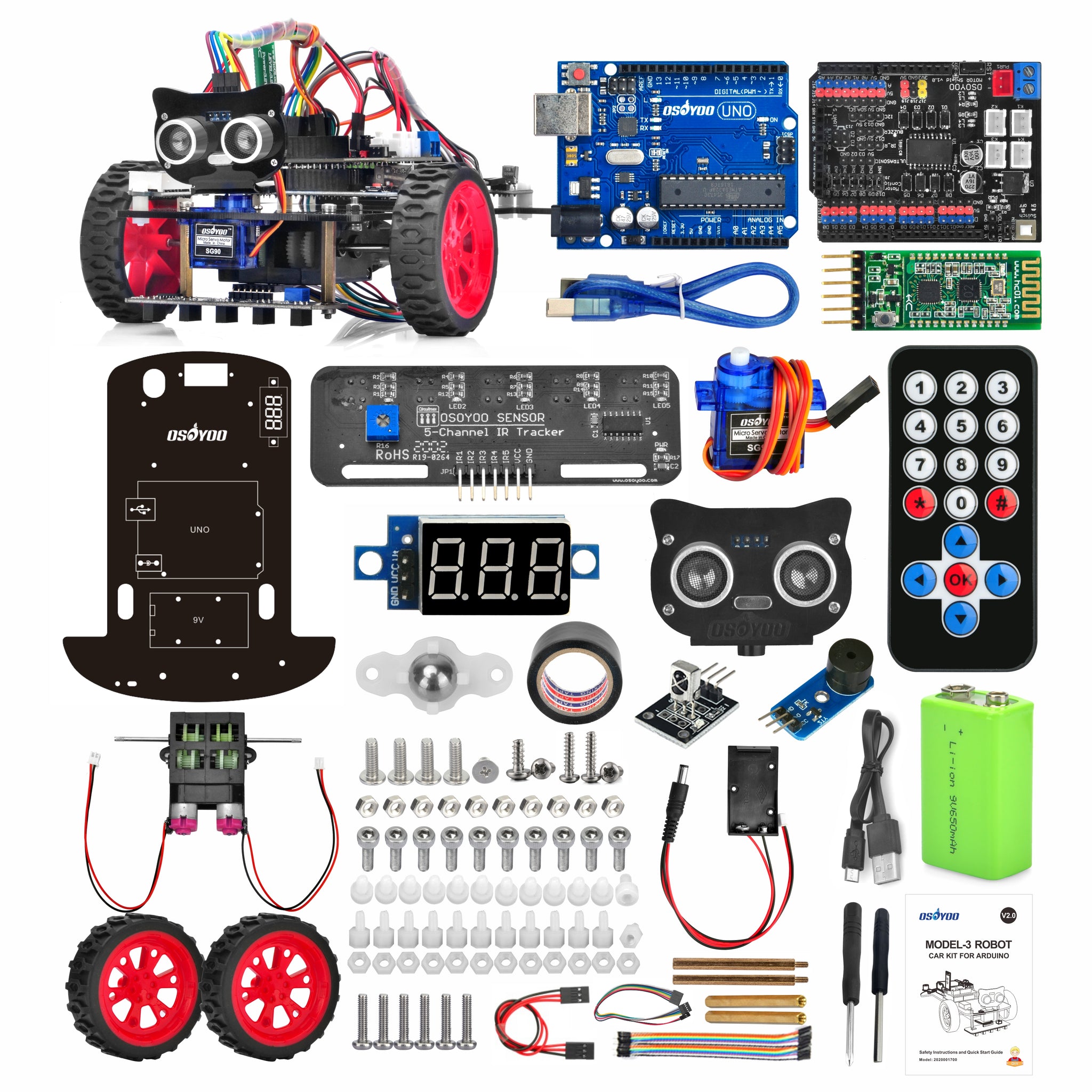 Parts for OSOYOO Model-3 V2.0 Robot Learning Kit Model#2020001700