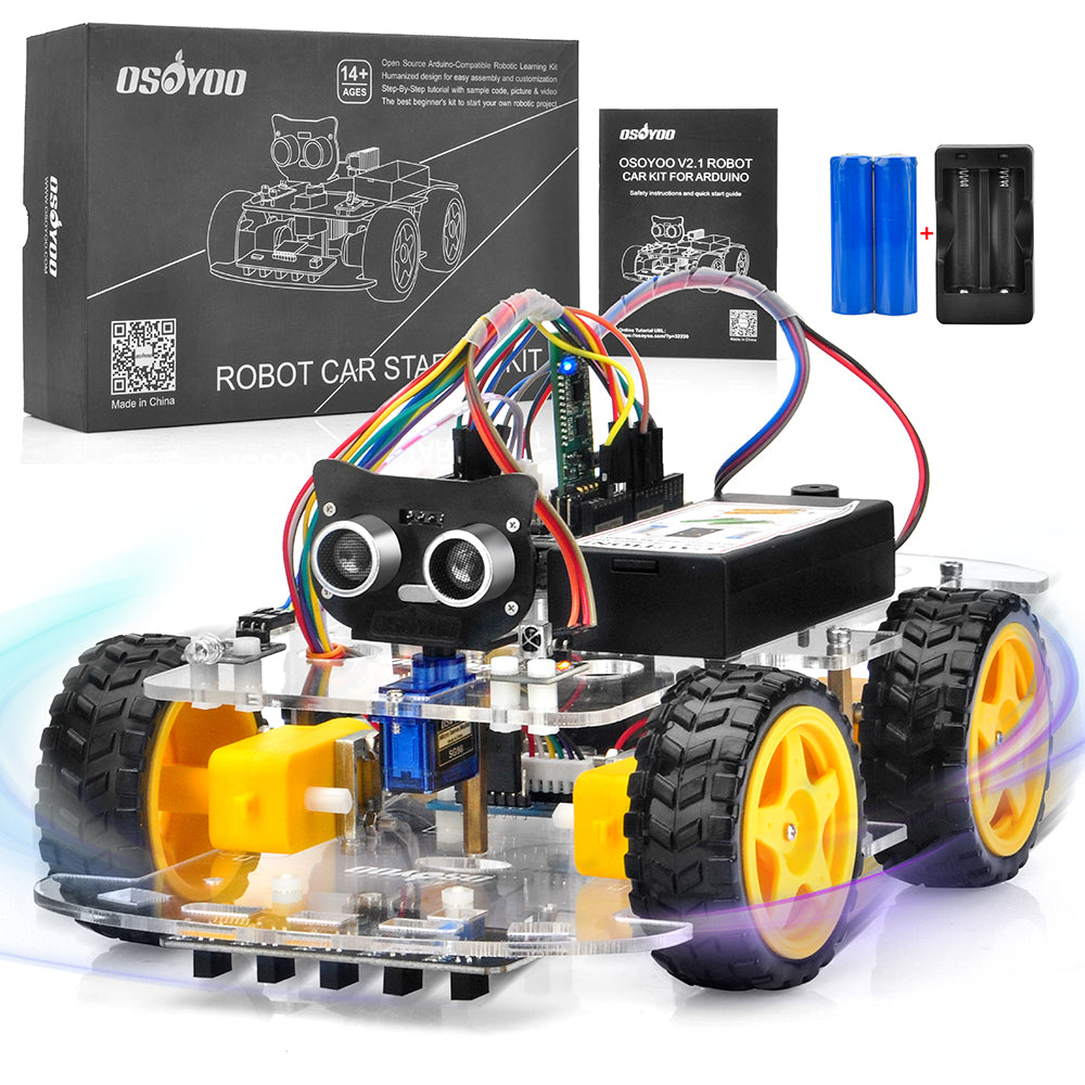 Parts of OSOYOO Robot Car V2.1 for Arduino (Model#2019012400)