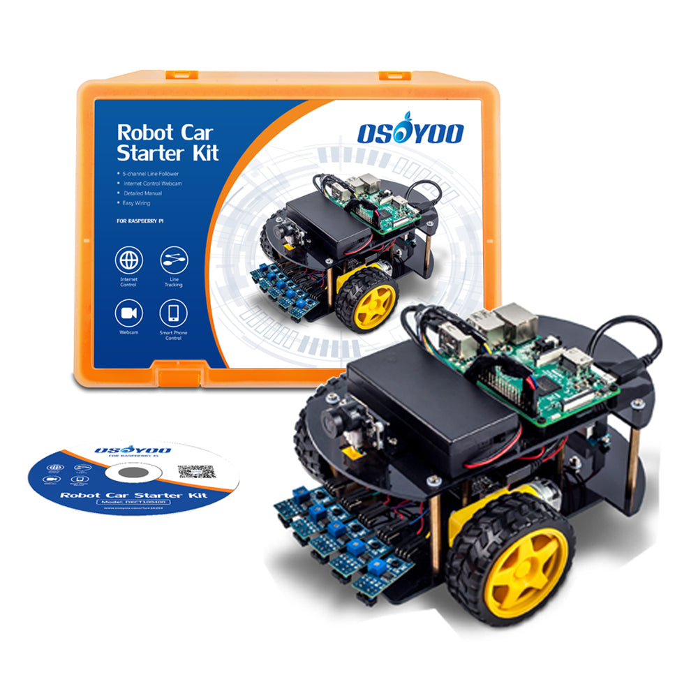 Parts of OSOYOO Robot Car DIY learning Kit(Model#DKCT100400) for Raspberry Pi