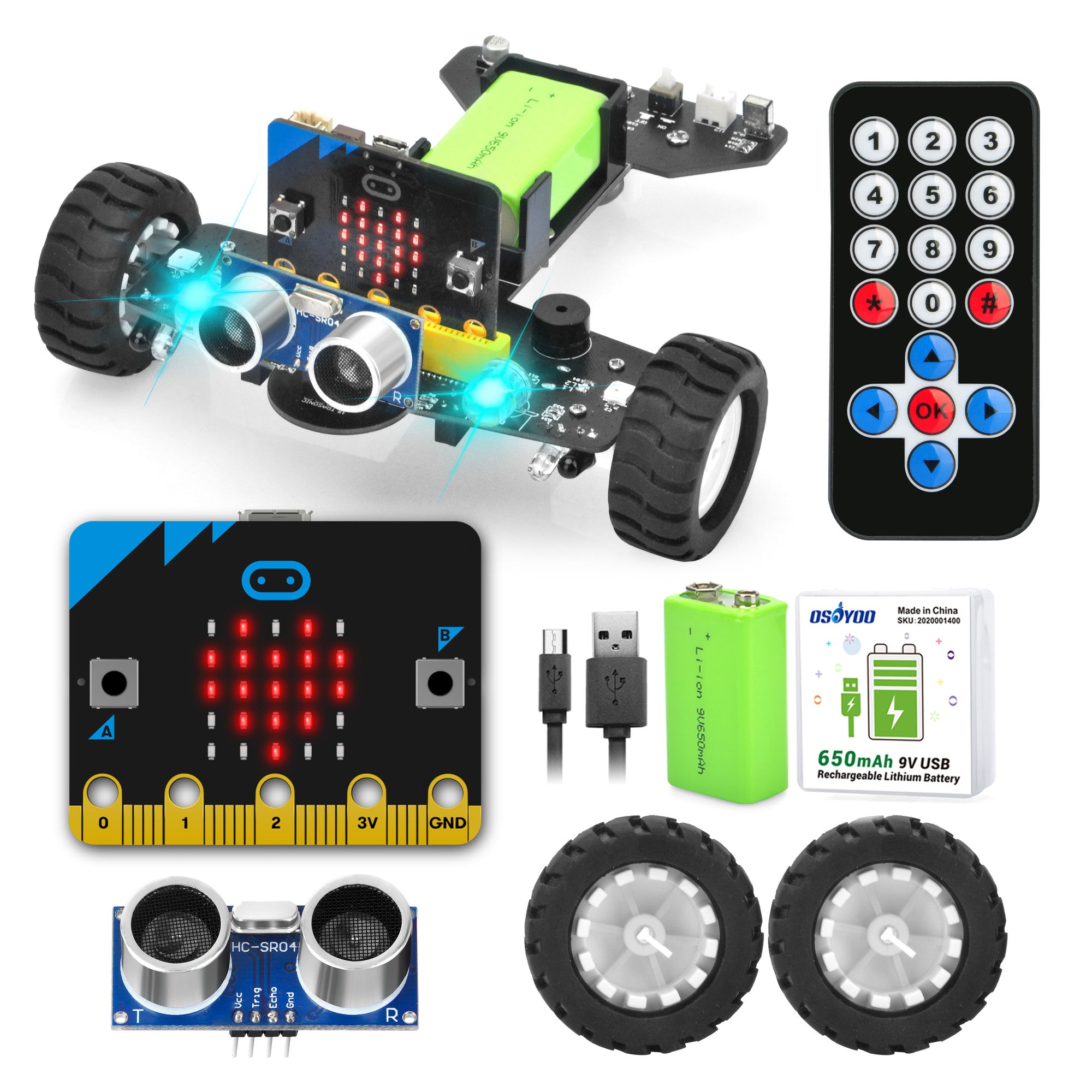 Parts for OSOYOO Photon robot kit with Micro: bit board model#2020005300