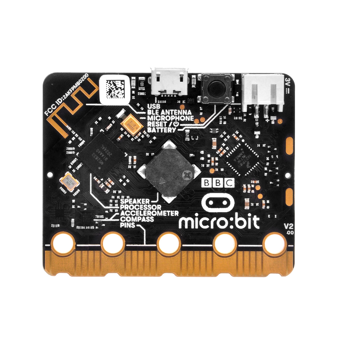 BBC micro:bit Mikrocontroller mit Bewegungserkennung, Kompass, LED-Anzeige und Bluetooth