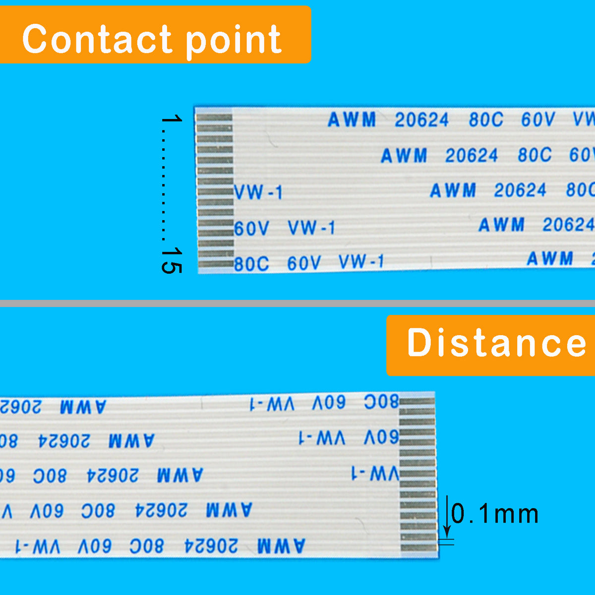 Dsi Ribbons OSOYOO 15-Pin DSI Ribbon Cable Kit 15/30/50cm Raspberry Pi