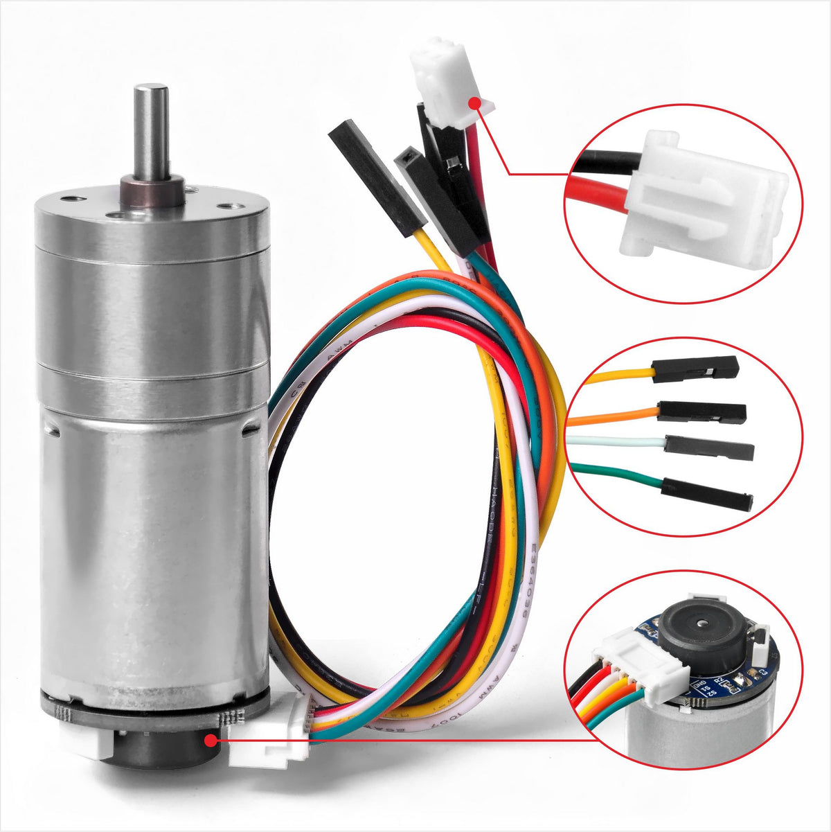 2 Pin Encoder DC Encoder Motor Cable - 6 pin XH2.0 to 2 pin XH2.54