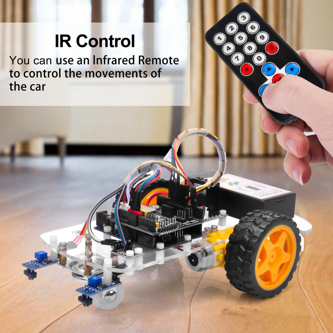 【日本発送】OSOYOO 2WD ロボットカー スターターキット Arduino アルドゥイーノ 初心者向け STEM教育