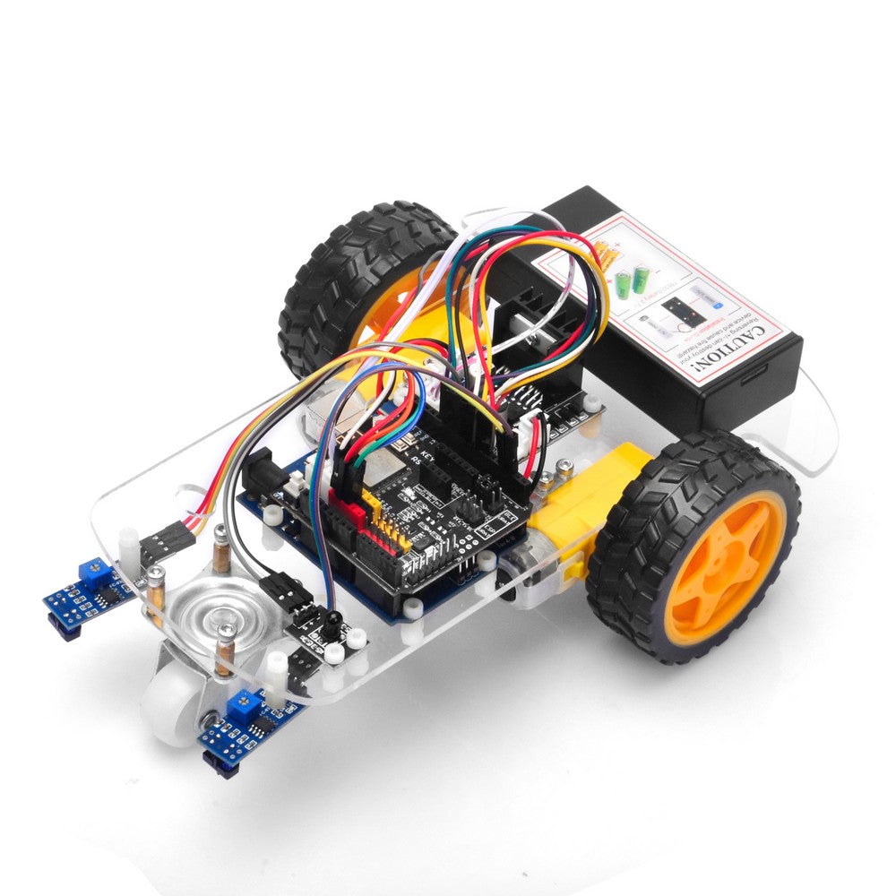 OSOYOO 2WD Robot Car Starter Kit for Arduino, Educational Motorized Robotics, Early STEM Education for Beginner Teenage and Kid
