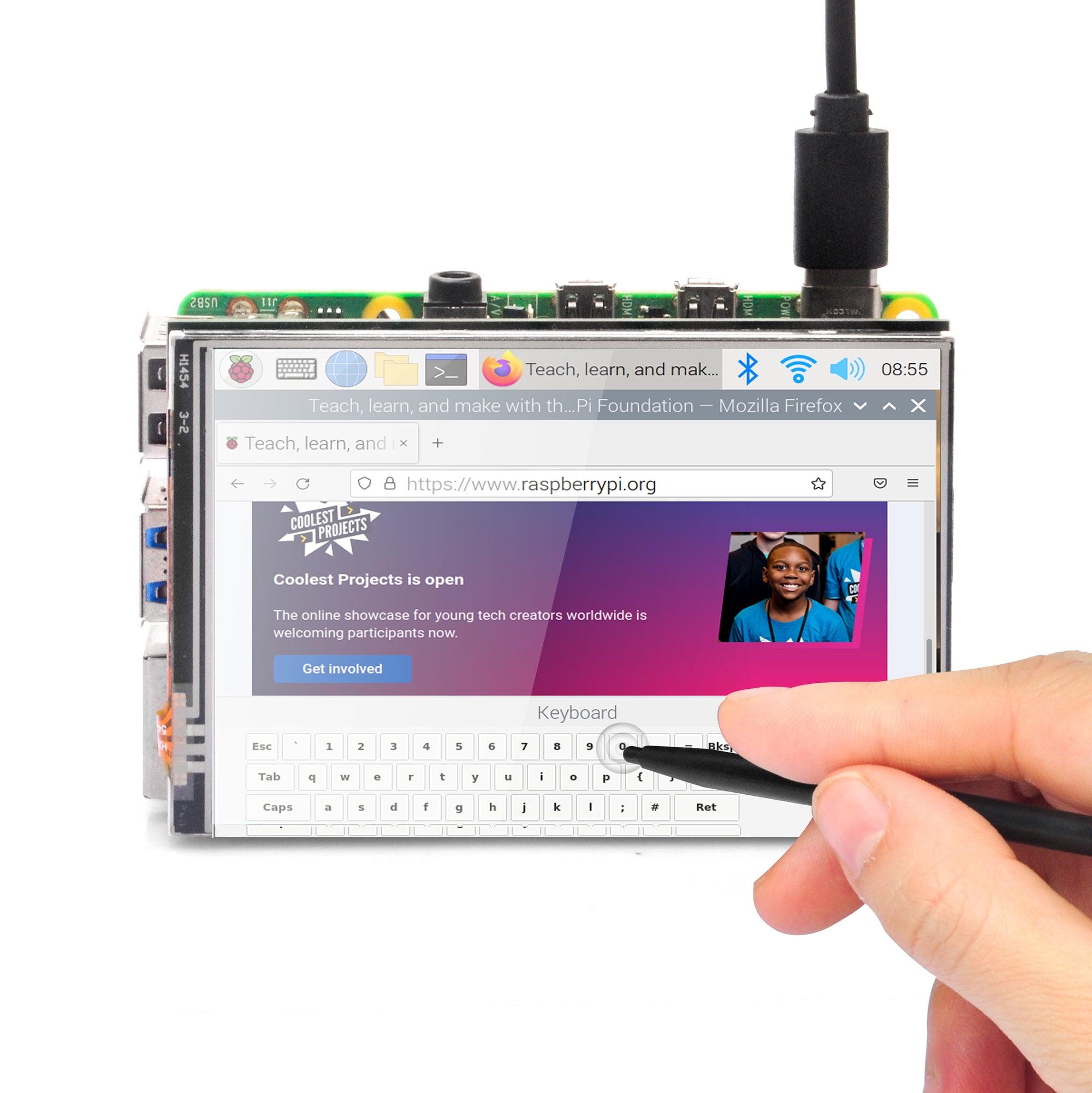 OSOYOO 3.5 inch LCD Touch Screen Display SPI TFT Monitor for Raspberry