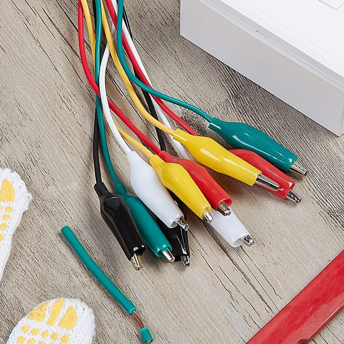 Alligator Clips-5 Pieces/5 Colors/Test Lead Set  20.5 inches/50cm (1 Pack) for Arduino Lilypad