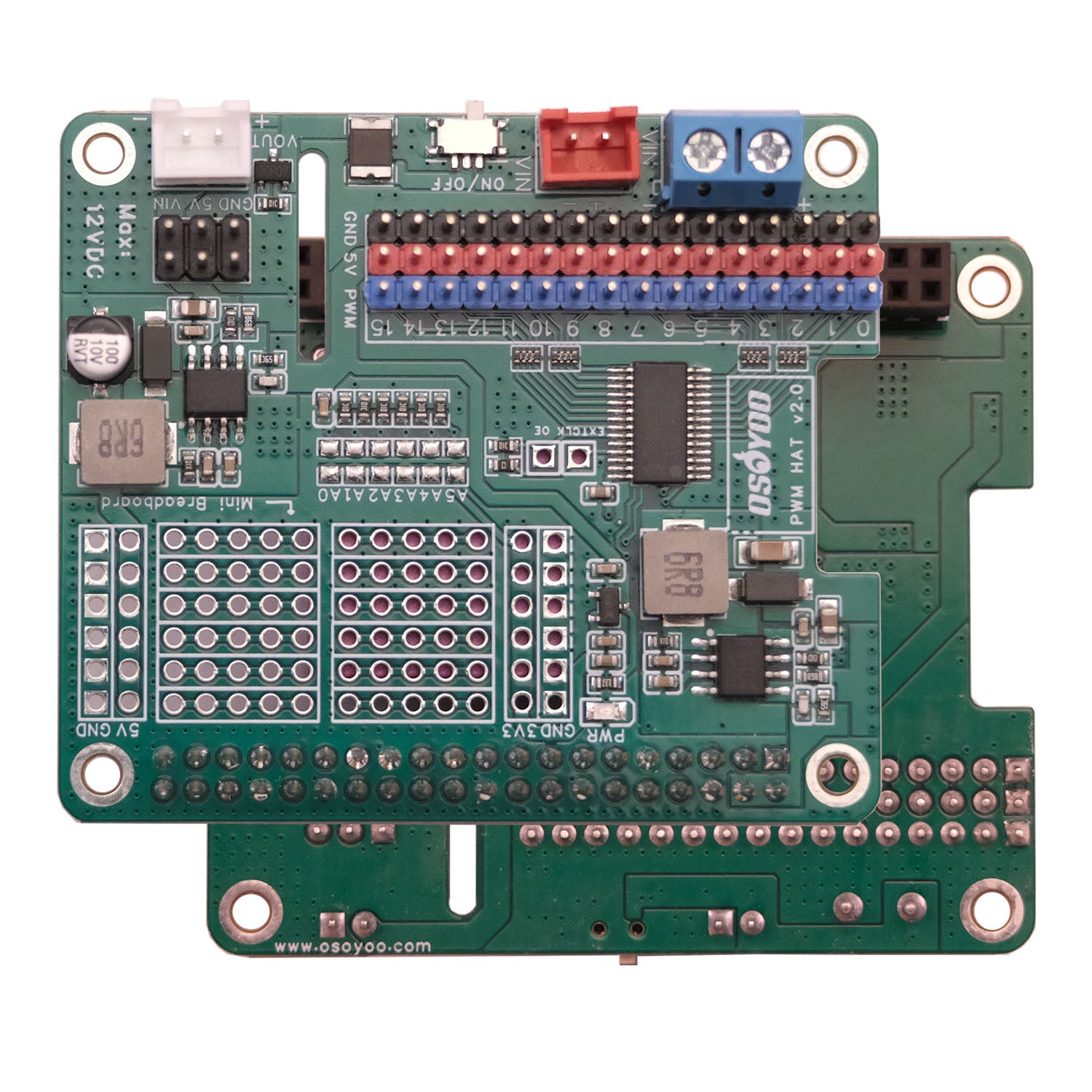 Chapeau OSOYOO PWM pour Raspberry Pi modèle #2021002800