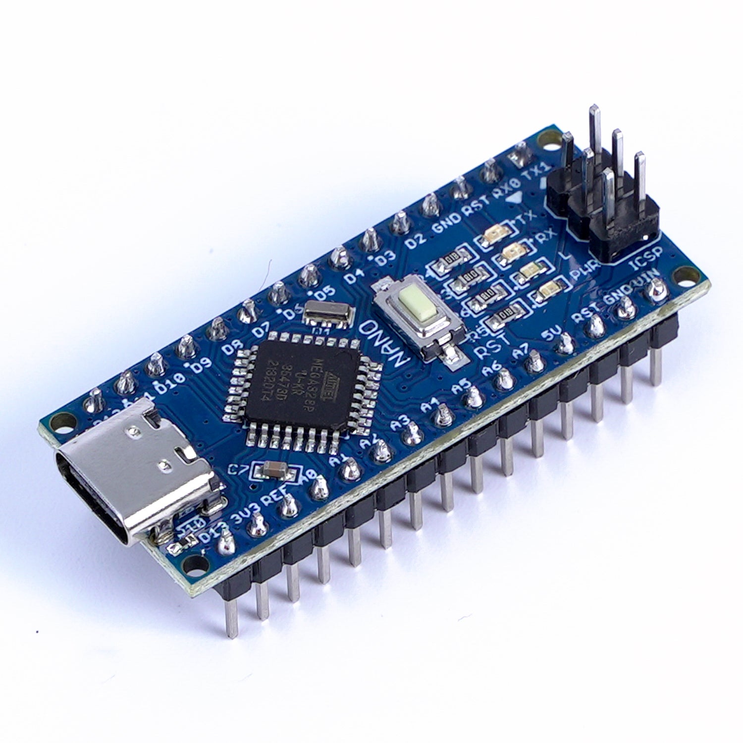 Nano V3.0, Nano Board ATmega328P 5V 16M Micro-Controller Board Compatible  with Arduino IDE (Nano x 3 with USB Cable)