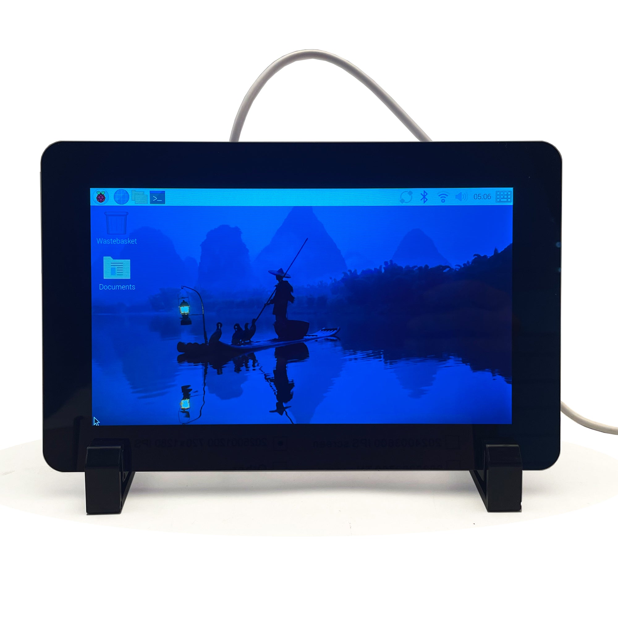 7" Touchscreen DSI IPS Capacitive 720×1280 HD for Raspberry Pi 5/4B/3B+/3A+ DSI & GPIO Powered 5-Point Touch 6H Hardness Tempered Glass Anti-Fingerprint