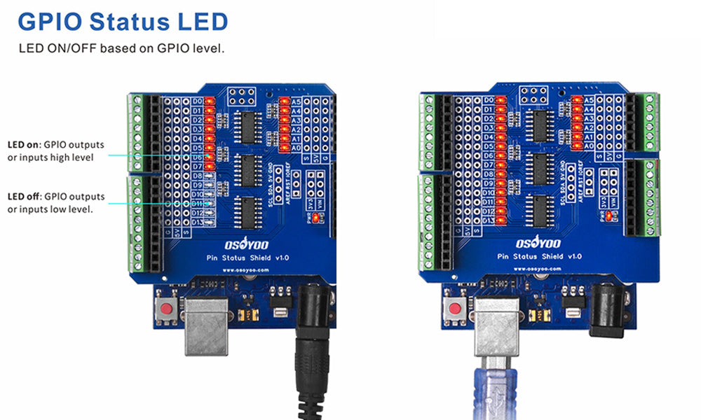 Arduino Status Led Universal Debug Shield for arduino UNO Board with LED Pin Status Indic