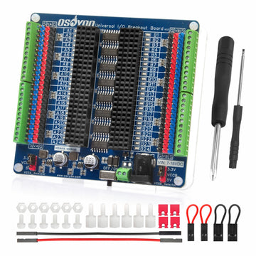 Universal IO Breakout Board – GPIO Expansion Board with 48 LED Indicators for Arduino Nano, ESP32, ESP8266, Raspberry Pi Pico