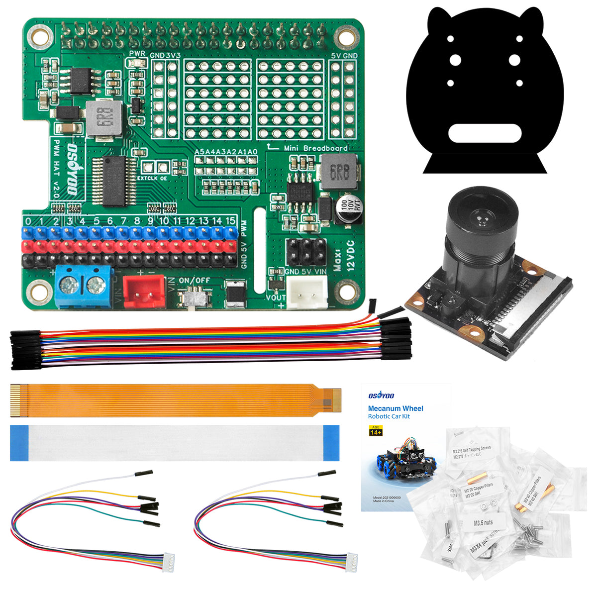 osoyoo raspberry pi pico kit, python programming... OSOYOO Raspberry Pi Conversion Kit for Mecanum Wheel Robot Car | PWM H