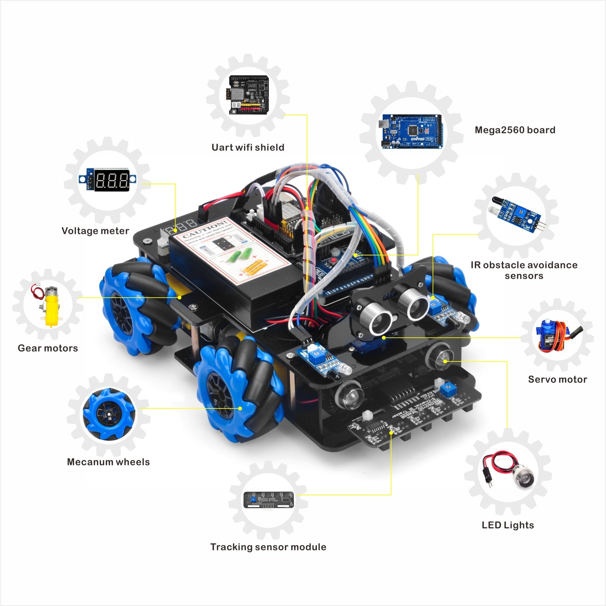 IR Obstacle Avoidance Module For OSOYOO Robot Car Kit (model#201600040