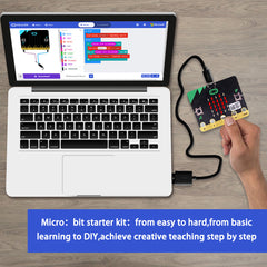 BBC micro:bit micro-controller with motion detection, compass, LED display and Bluetooth