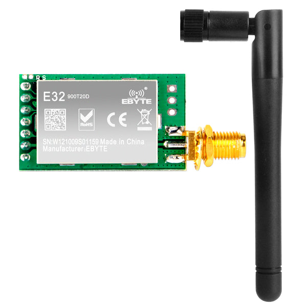 SX1276 LoRa Radio sans fil 862 ~ 930 MHz UART Module série émetteur récepteur LoRaWAN + antenne SMA 862 ~ 930 MHz 3dBi, compatible avec micro-ordinateur à puce unique Arduino STM32 51