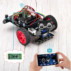 OSOYOO Model 3 Robot Car DIY Starter Kit for Arduino, Remote Control App Educational Motorized Robotics for Building Programming
