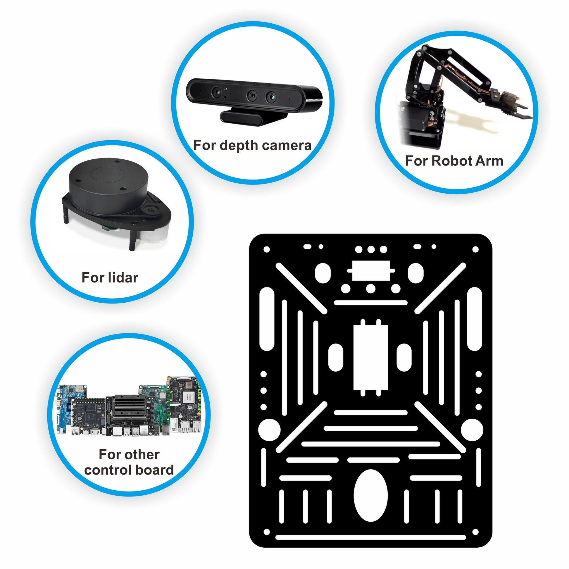 OSOYOO FlexiRover Robot Mecanum Car Smart Kit for Raspberry Pi 3/4/5,