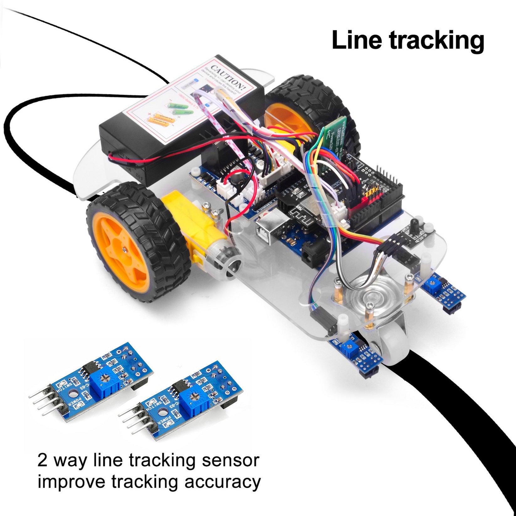 OSOYOO 2WD Robot Car Starter Kit for Arduino Educational Motorized ...