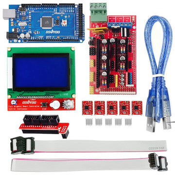OSOYOO 3D Printer Controller Kit Ramps 1.4 + Full Graphic Smart Display Controller + Mega2560 + A4988 Stepper Motor Driver for RepRap