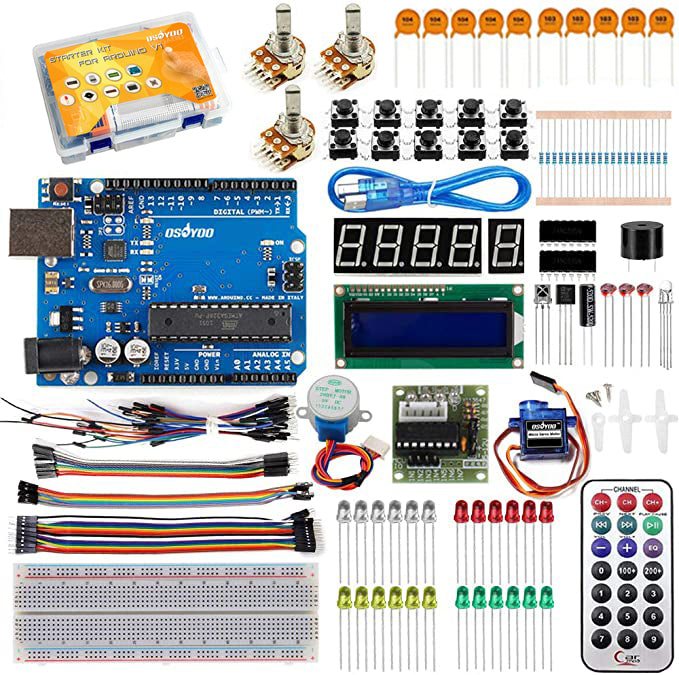 OSOYOO Starter Kit for Arduino, hardware and coding learning Model#LACC2006AD