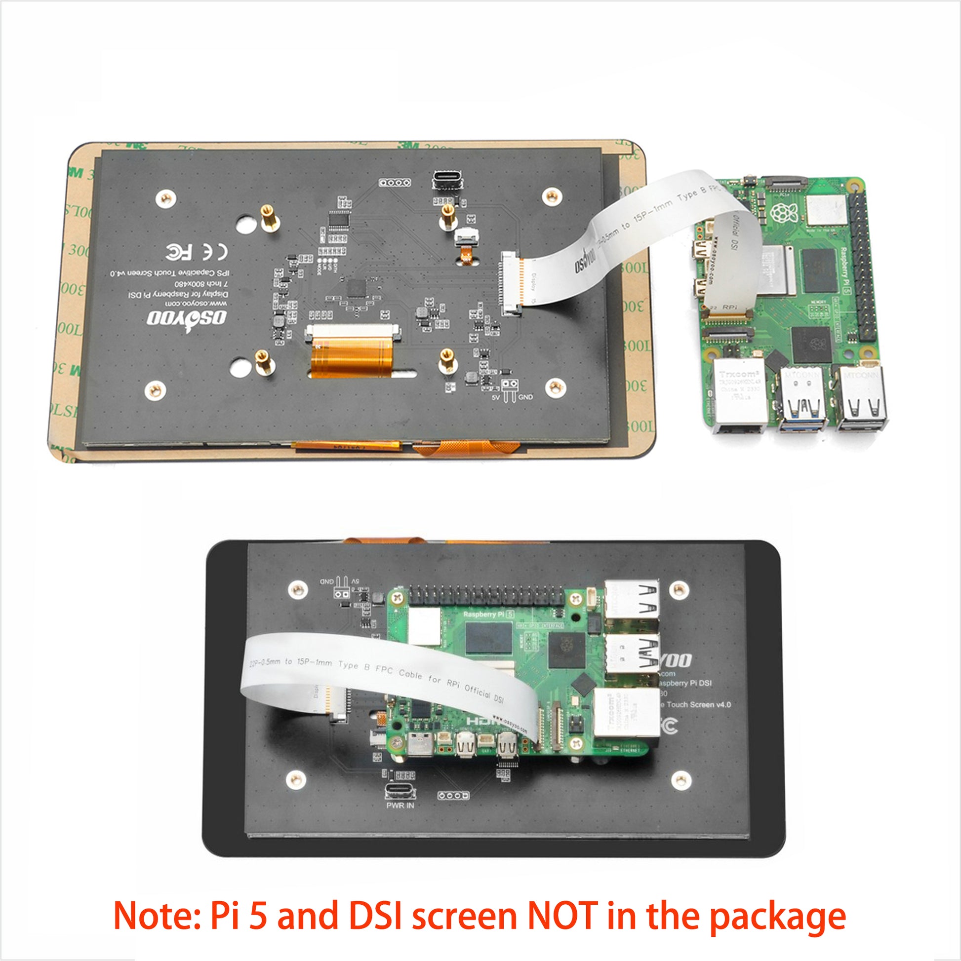FPC Flex extension cable for DSI screen to Raspberry Pi 5