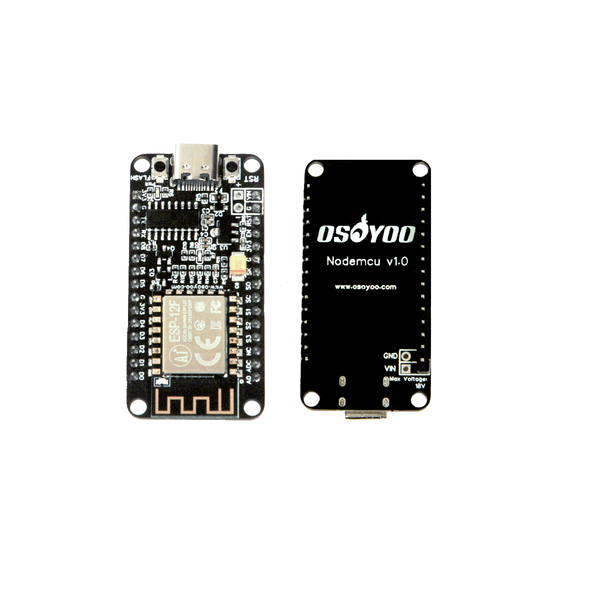 OSOYOO NodeMCU Module USB-C ESP8266 ESP-12F Carte de développement WiFi avec CH340 pour Arduino IDE/Micropython Comprend un tutoriel 