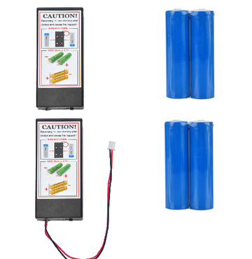 Pack of 4 pcs 18650 Batteries + 2 Holders + 1 Charger