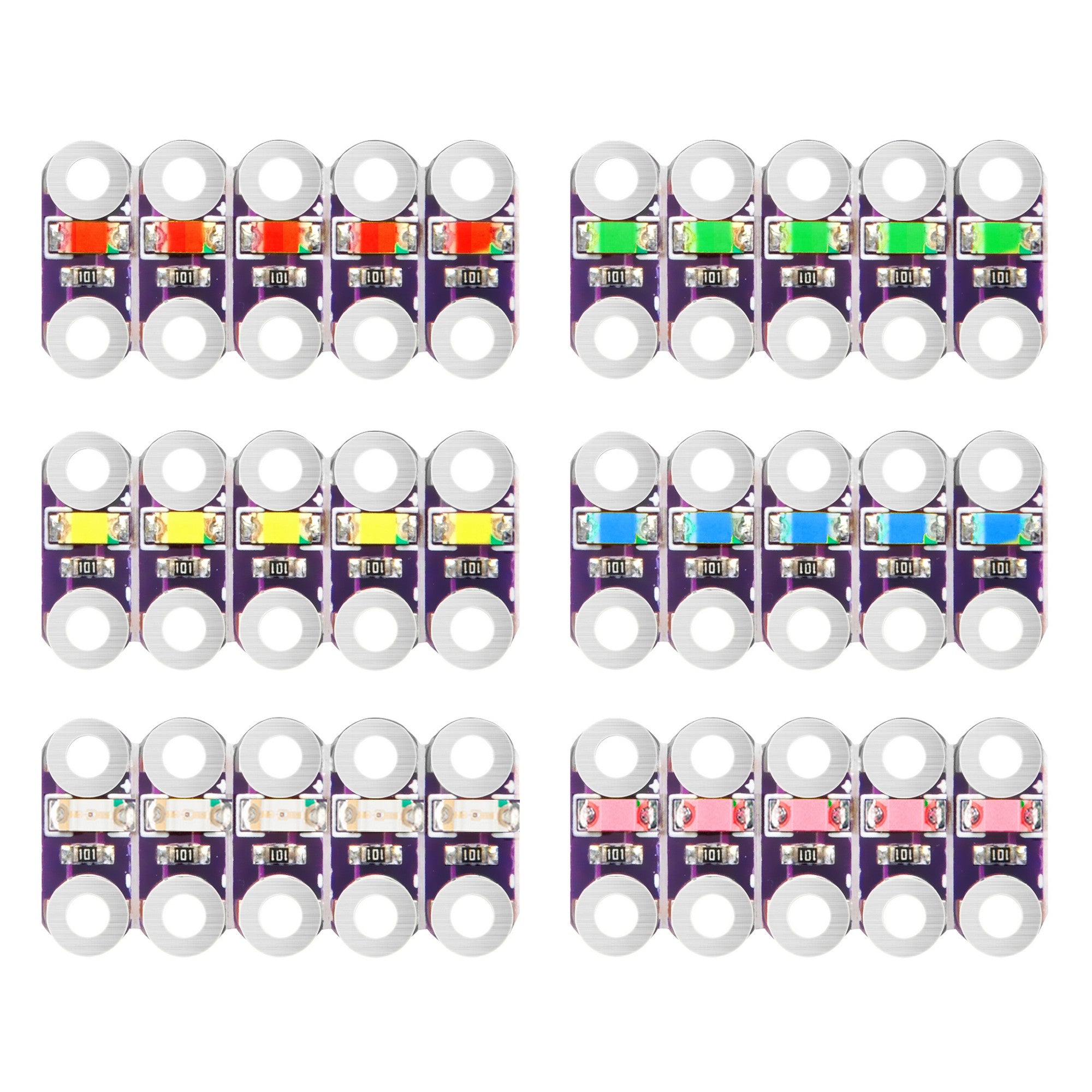 Lilypad LEDs Pink/Red/Yellow/White/Blue/Green for Arduino Rapsberry Pi