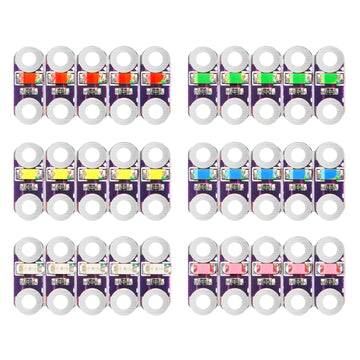 KOOKYE Lilypad LED Rouge/Jaune/Blanc/Bleu/Vert (25x Lilypad LED) pour Arduino Rapsberry Pi (25x Lilypad LED)