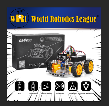 【日本発送】Arduino ロボットカーキット - 世界ロボット大会公式プラットフォーム 自律走行・ライントレース・障害物回避対応
