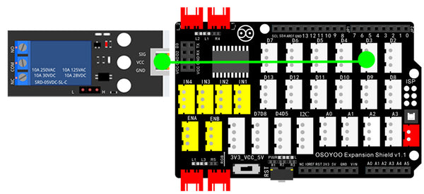 Module de relais 1 canal utilisé dans le kit OSOYOO STEM pour Micro:bit, Arduino, Raspberry Pi (modèle #2019011500)