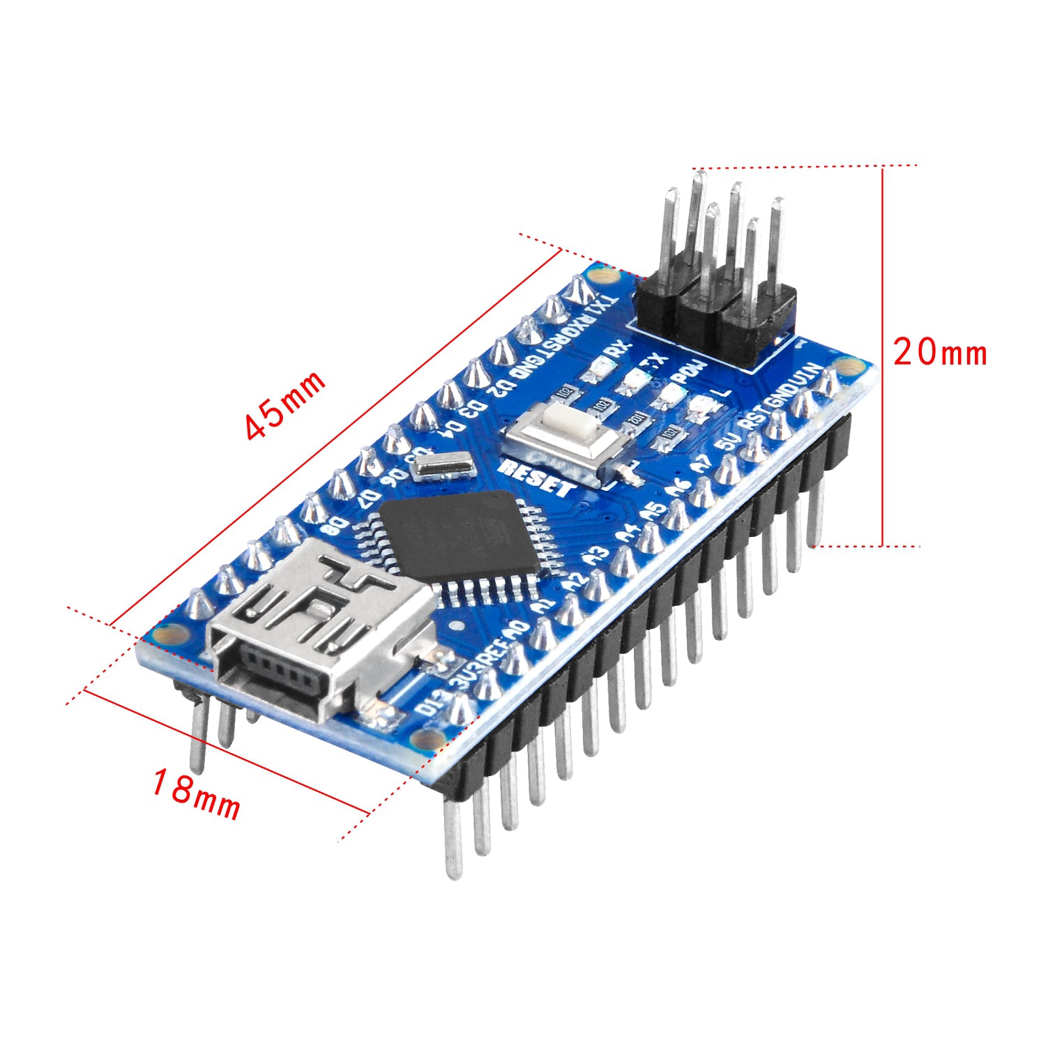 x1 x10 Mini USB Nano V3.0 ATmega328P Module CH340C 5V 16M Micro-Controller for Arduino