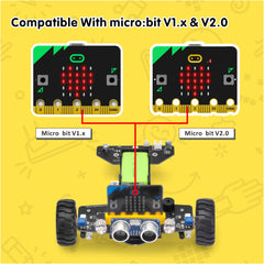 Kit robot OSOYOO avec Micro:bit V1.5 pour apprendre la programmation graphique (y compris la carte micro:bit V1.5)