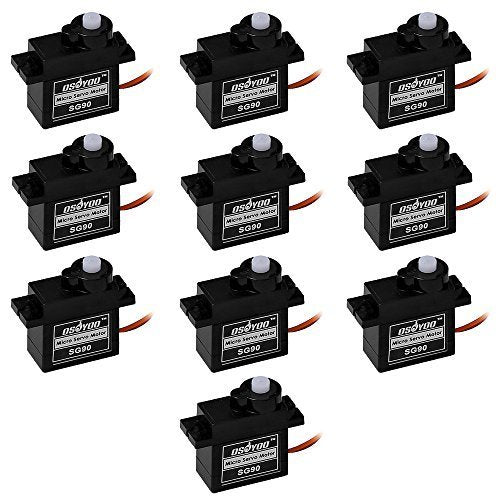 OSOYOO 10pcs Micro Servo Motor for RC Dancing Robot Spider Helicopter Airplane Car Boat Controls Toy 9g