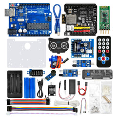 Kit de pièces électroniques de voiture Robot pour châssis de plate-forme de réservoir Arduino Raspberry Pi (châssis de réservoir non inclus)