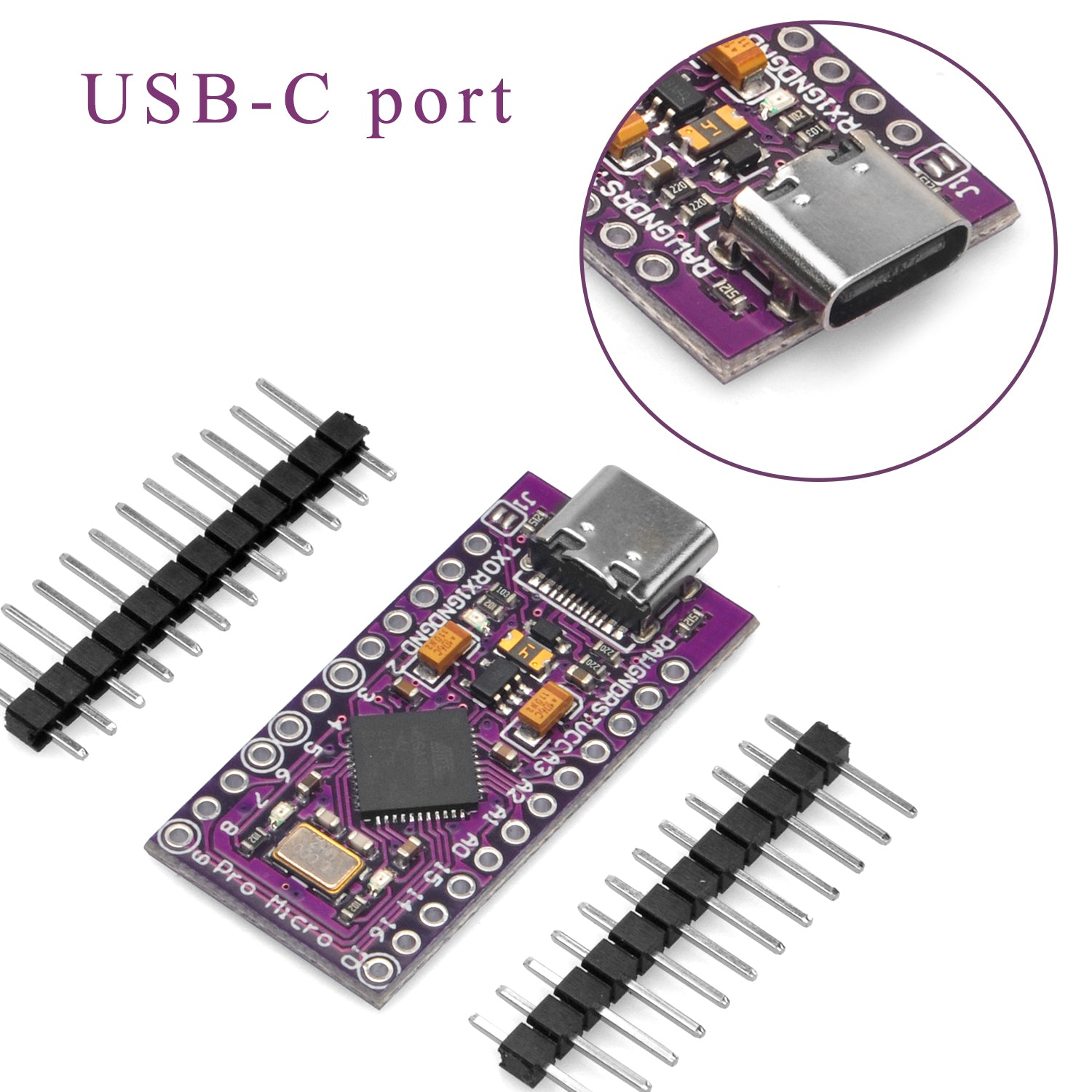Pro Micro Board for Arduino ATmega32U4 5V/16MHz USB-C Port