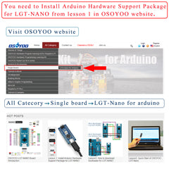 OSOYOO LGT Nano pour Arduino Nano Compatible avec la carte Nano à puce ATmega328p avec interface USB-C
