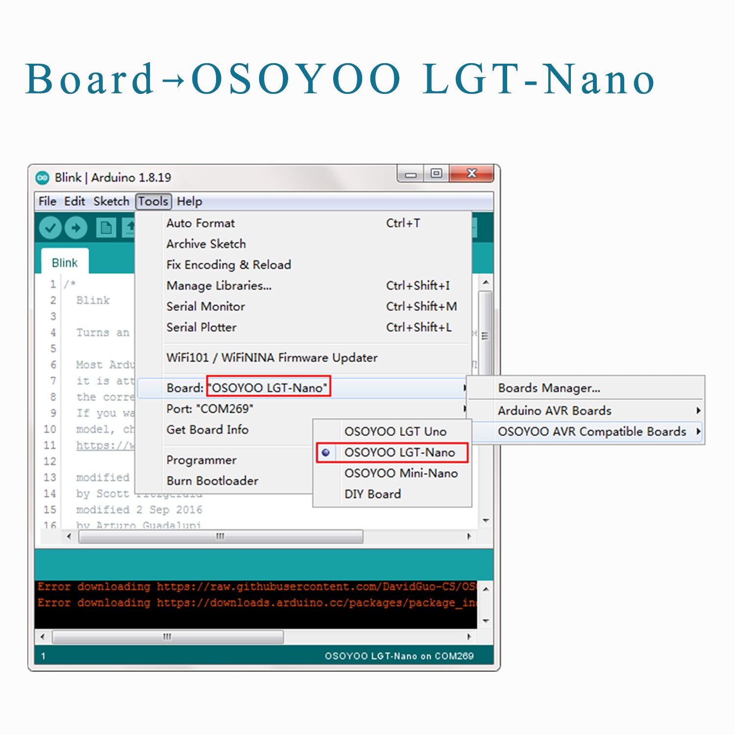OSOYOO LGT Nano Board Pour Arduino Nano V3.0 LGT8F328P Compatible Avec Chip Nano UNO Board Avec Interface De Type C