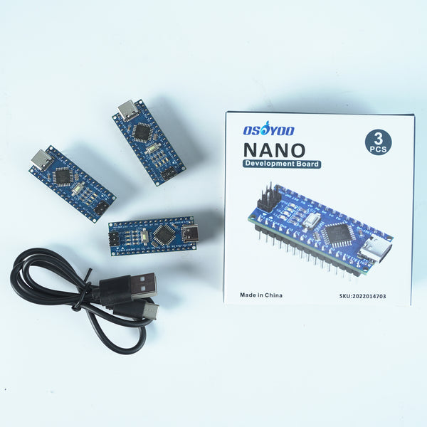 OSOYOO Nano ATmega328P Module CH340 5V/16M USB-C Micro-Controller Board for Arduino Nano V3.0