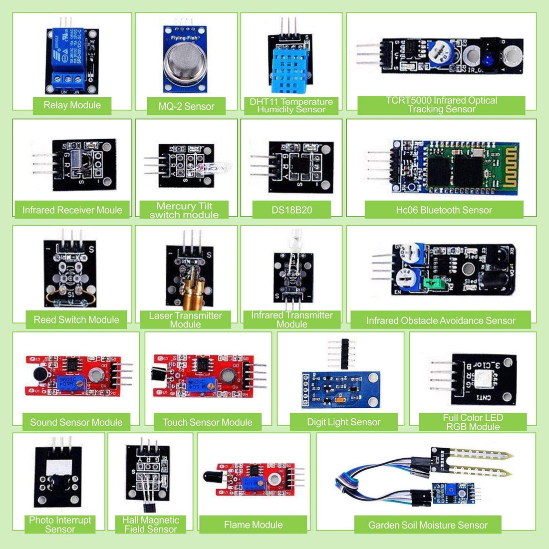 OSOYOO 20-in-1 ultimatives Sensor-Kit für Arduino Raspberry Pi