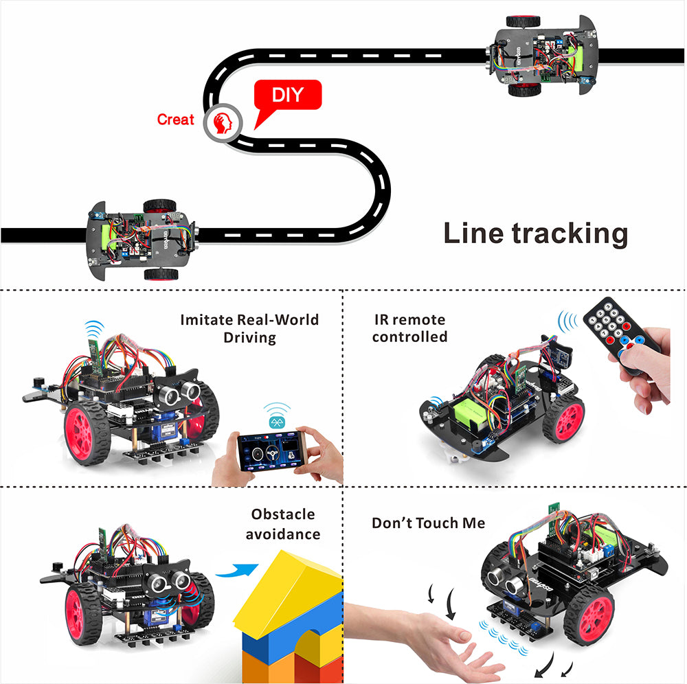 Arduino Remote Control Ride On Car Arduino Smart Robot Car kit model 3 OSOYOO โ OSOYOO.Store