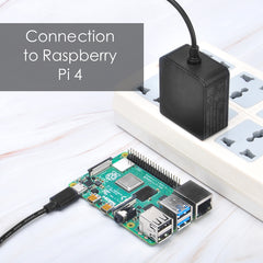 OSOYOO Adaptateur de chargeur 5 V 3,1 A USB-C Alimentation Chargeur mural rapide 1,5 m pour Raspberry Pi 4B Samsung Galaxy Google Pixel Garantie 1 an