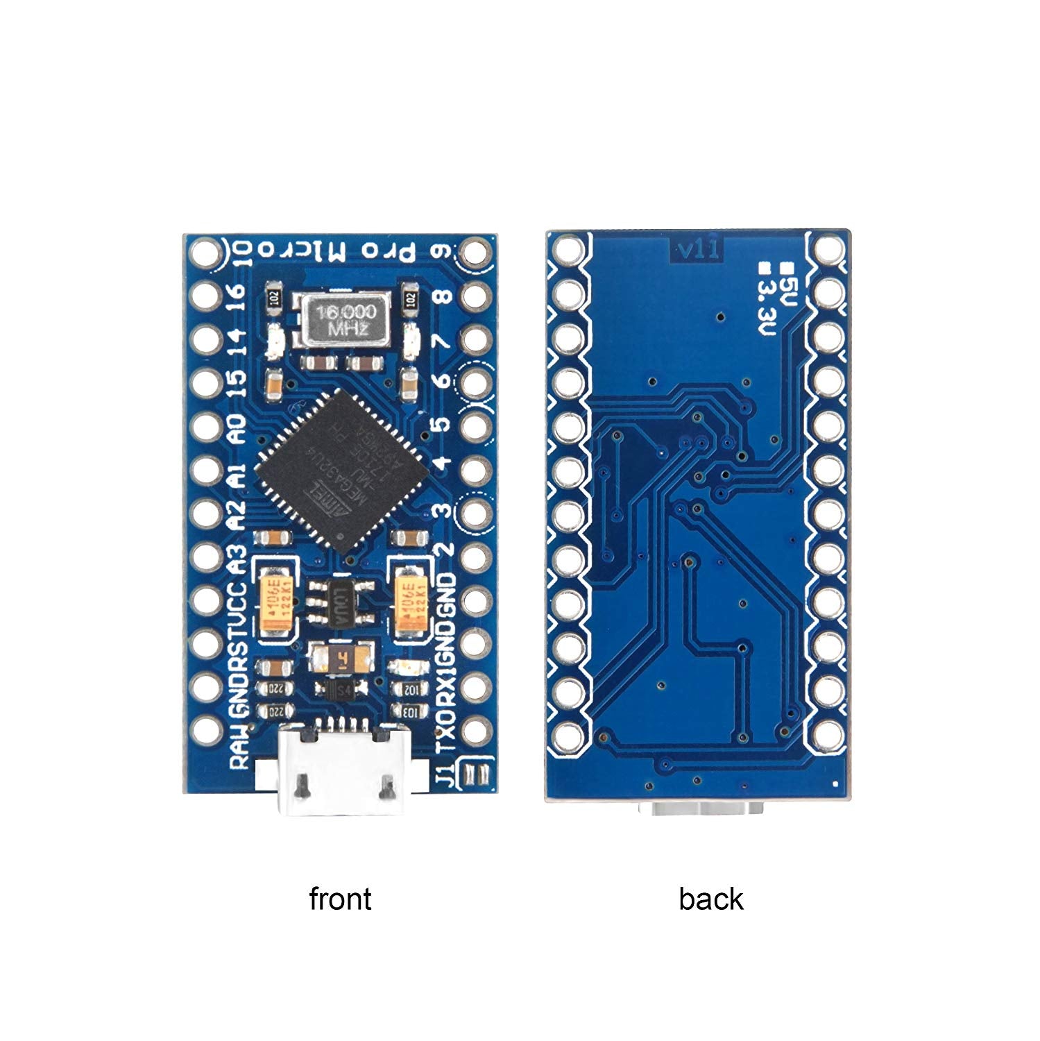 Pro Micro ATmega32U4-AU 5V/16MHz new black pcb with bootloader micro U Pro Micro ATmega32U4-AU 5V/16MHz new black pcb with bootloader micro U
