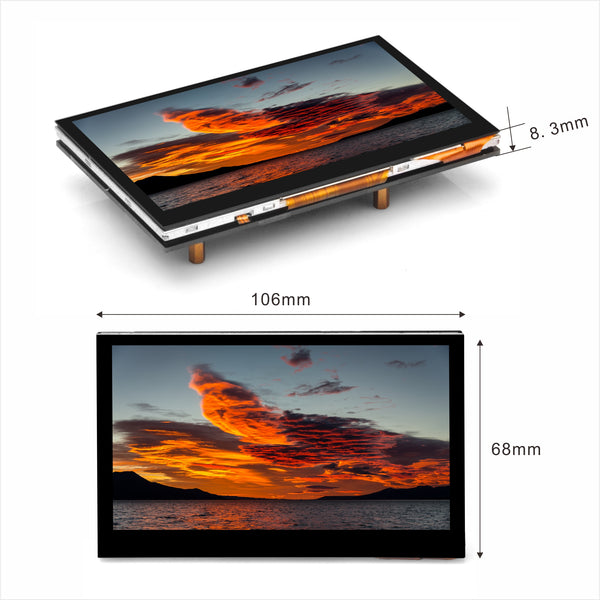 OSOYOO Écran tactile LCD MIPI DSI IPS 4,3 pouces 800 x 480 pour Raspberry Pi 