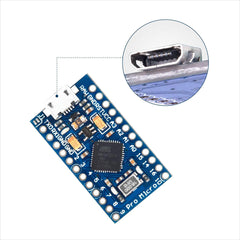 OSOYOO Pro Micro ATmega32U4 5V/16MHz Module Board with 2 Row pin Header for arduino Leonardo Replace ATmega328 Pro Mini