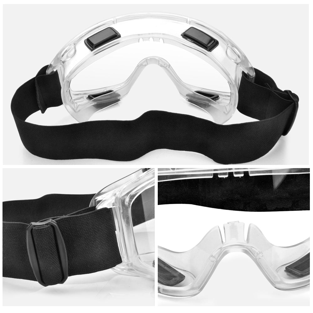 SL-52 Safety Goggles Glasses with Clear Fog-Free Anti-spittle Anti Scratch Protection Coated Lenses Spectacles Eye Protection for Adult