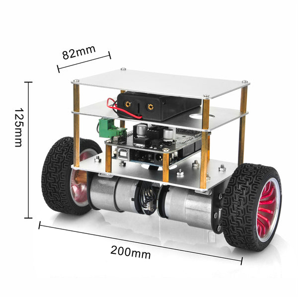 Kit de voiture robot d'équilibre Bluetooth à deux roues OSOYOO pour Arduino