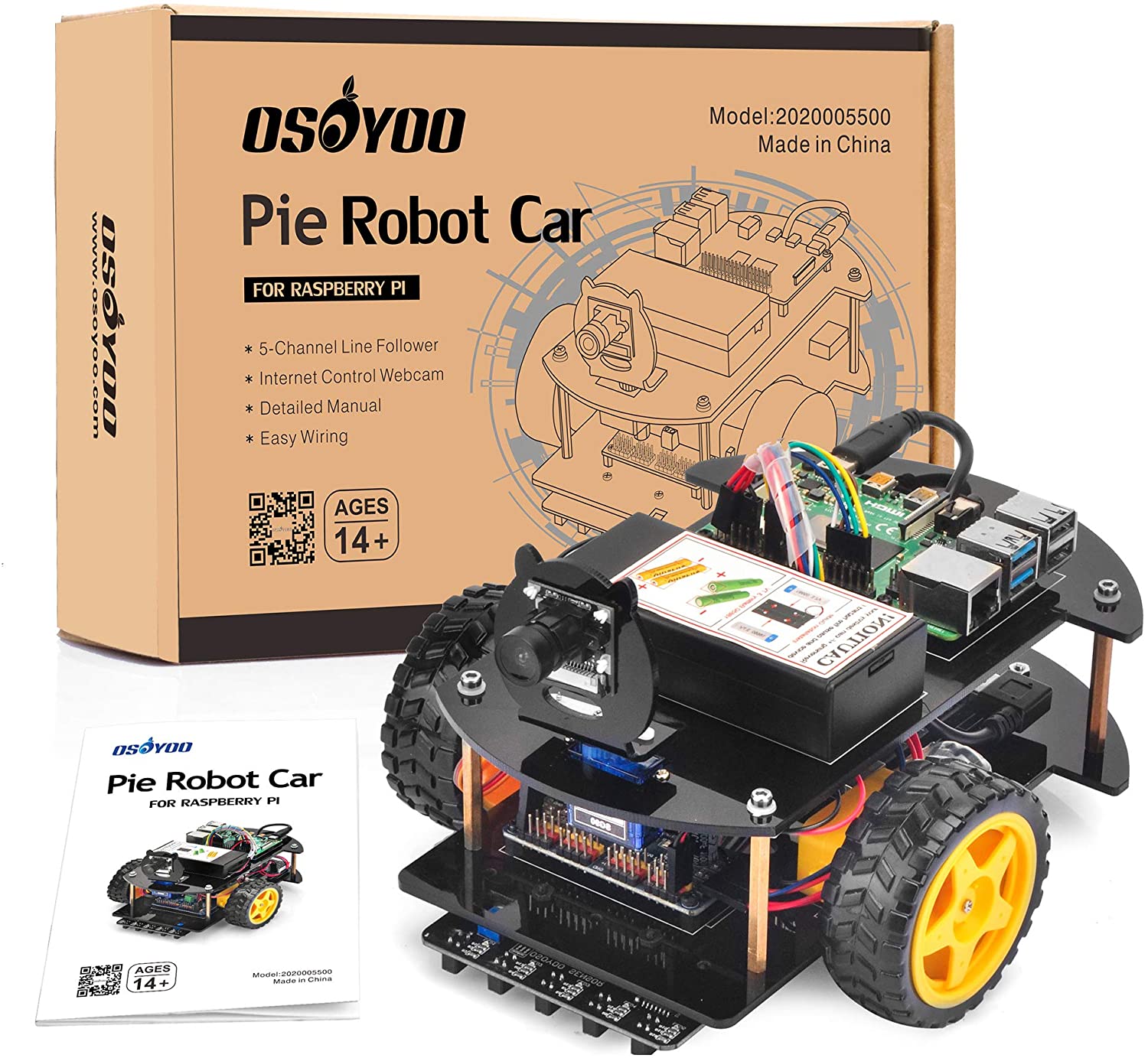 165セットーOSOYOO ロボットカー キット スマートカー Raspberry Pi 4